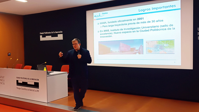 Manuel Pulido durante su discurso de apertura de la “XI Edición de las Jornadas IIAMA”